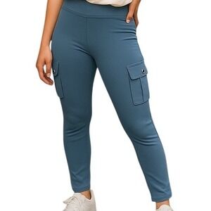 Unbranded High Waist Out Pocket Yoga Stretchy Pullover Activewear Cargo Pants XL